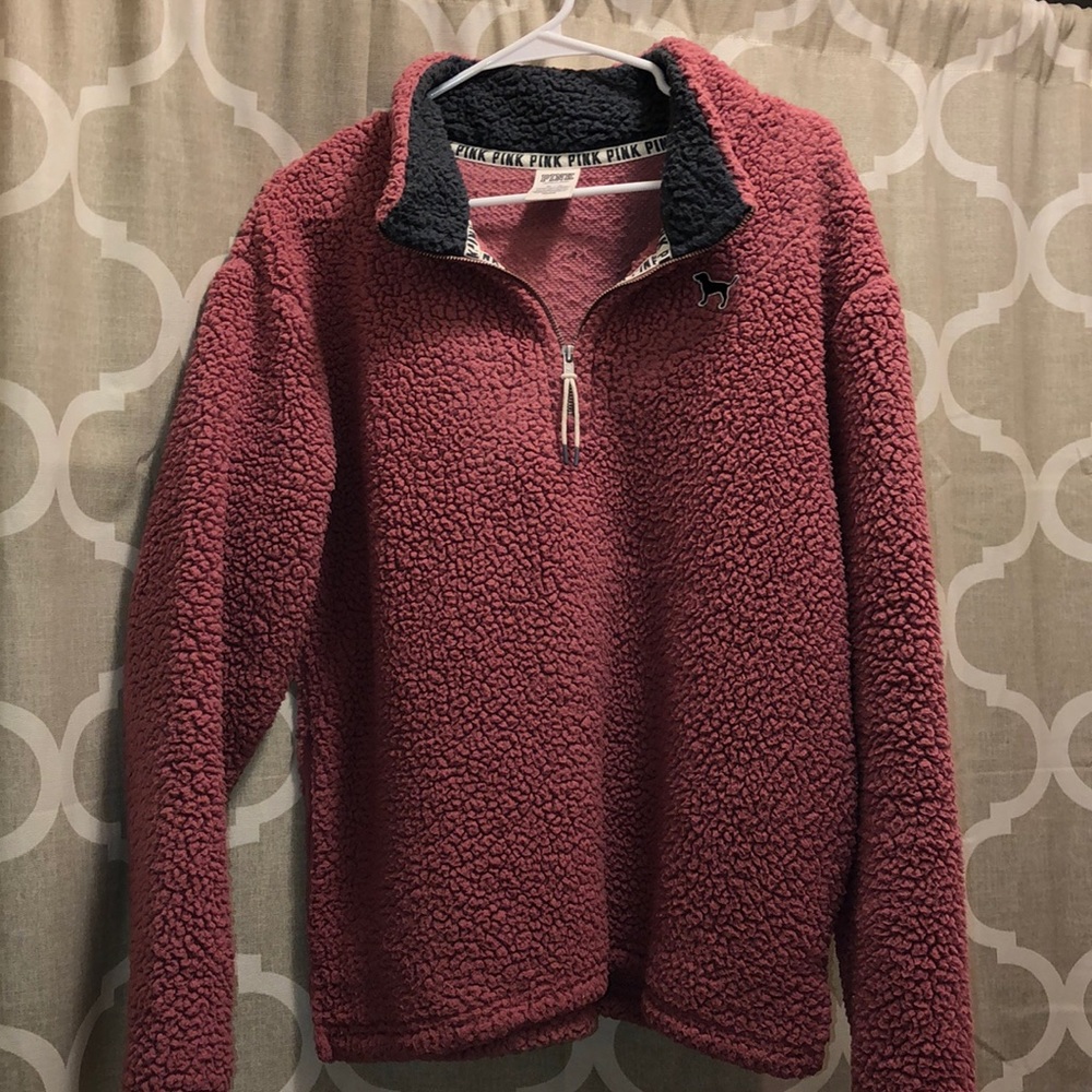 Victoria’s Secret PINK Sherpa Quarter Zip